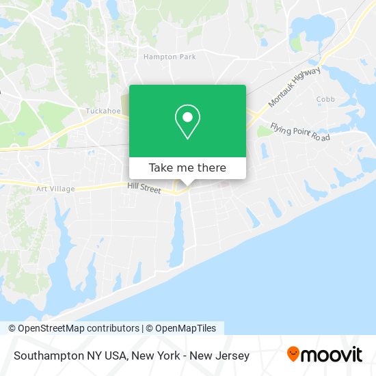 Southampton NY USA map