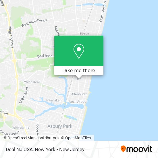 Deal NJ USA map