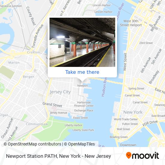 Newport Station PATH map