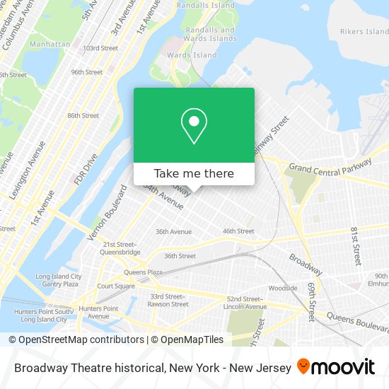 Broadway Theatre historical map