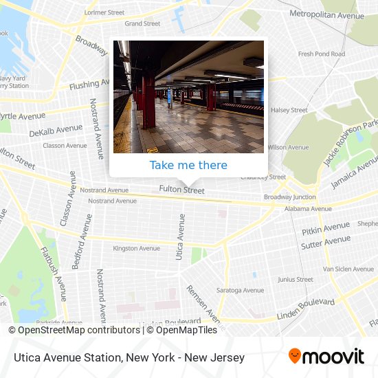 Mapa de Utica Avenue Station