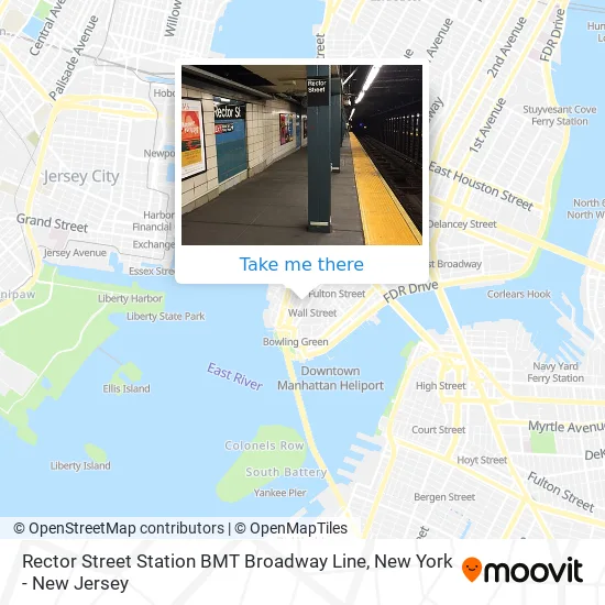 Mapa de Rector Street Station BMT Broadway Line