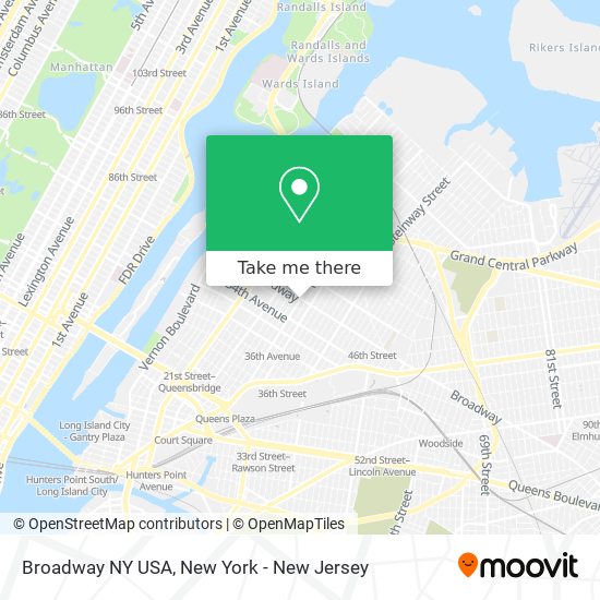 Broadway NY USA map