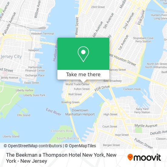 The Beekman a Thompson Hotel New York map