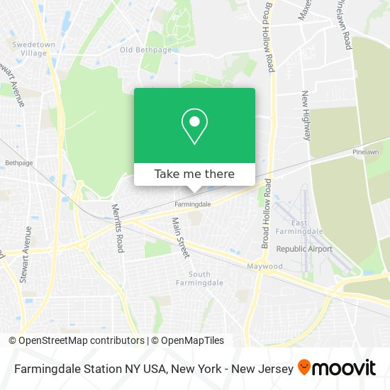 Mapa de Farmingdale Station NY USA