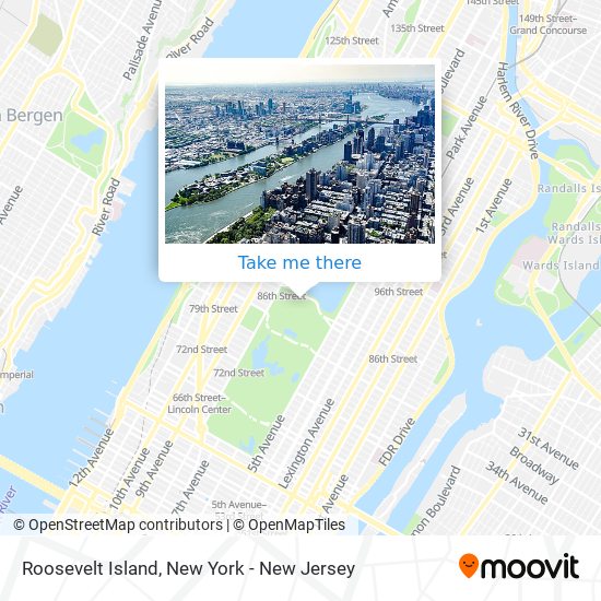 Mapa de Roosevelt Island