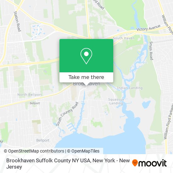 Brookhaven Suffolk County NY USA map
