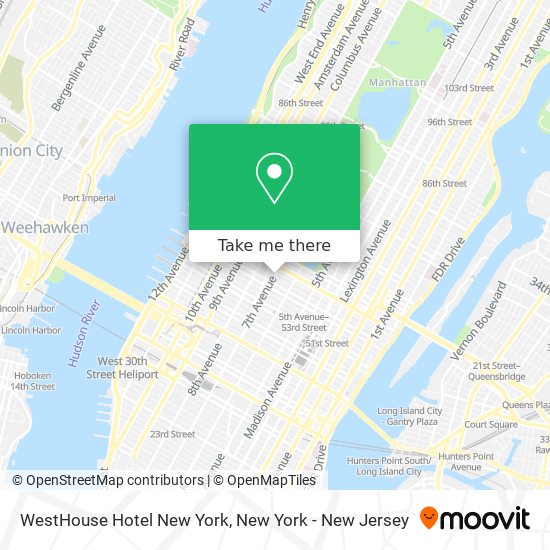 WestHouse Hotel New York map