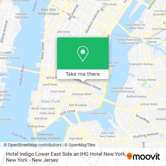 Mapa de Hotel Indigo Lower East Side an IHG Hotel New York