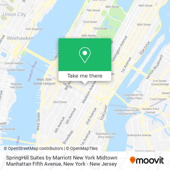 SpringHill Suites by Marriott New York Midtown Manhattan Fifth Avenue map