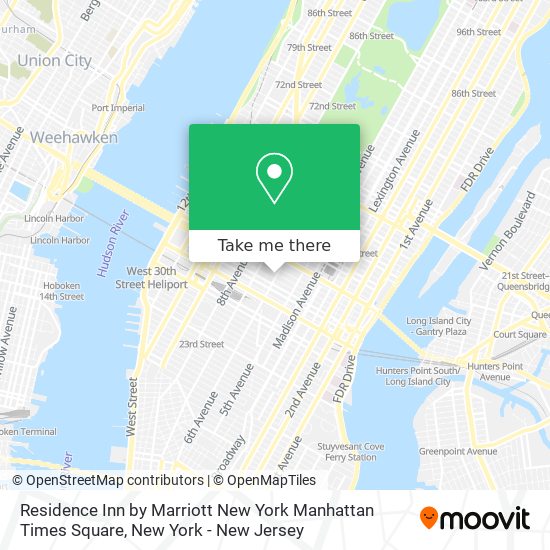 Mapa de Residence Inn by Marriott New York Manhattan Times Square