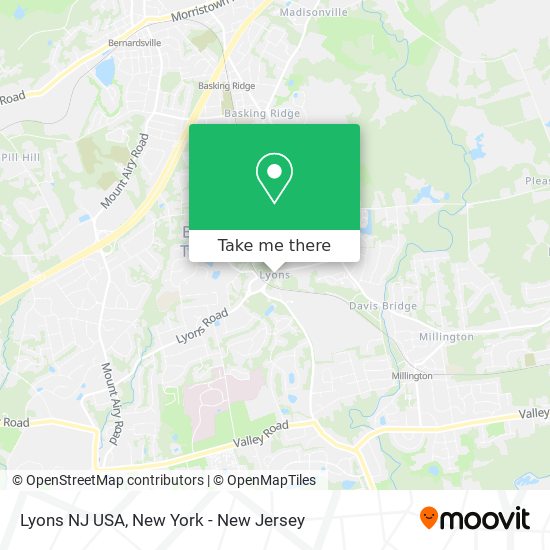 Lyons NJ USA map