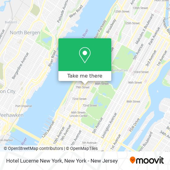Mapa de Hotel Lucerne New York