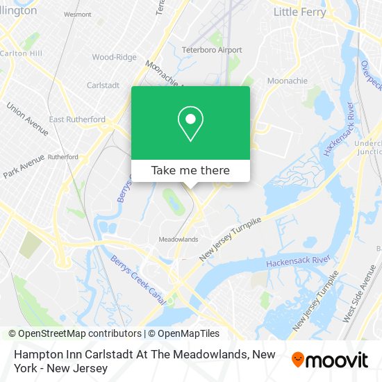 Mapa de Hampton Inn Carlstadt At The Meadowlands