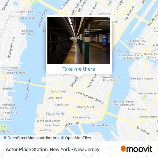 Mapa de Astor Place Station