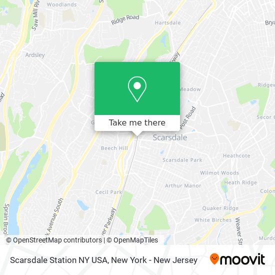 Mapa de Scarsdale Station NY USA