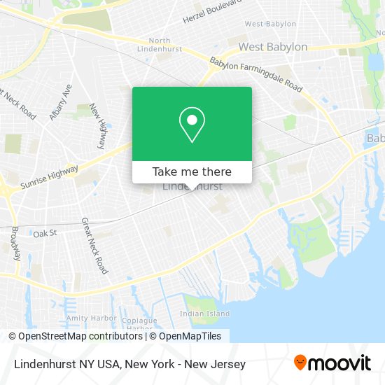 Mapa de Lindenhurst NY USA