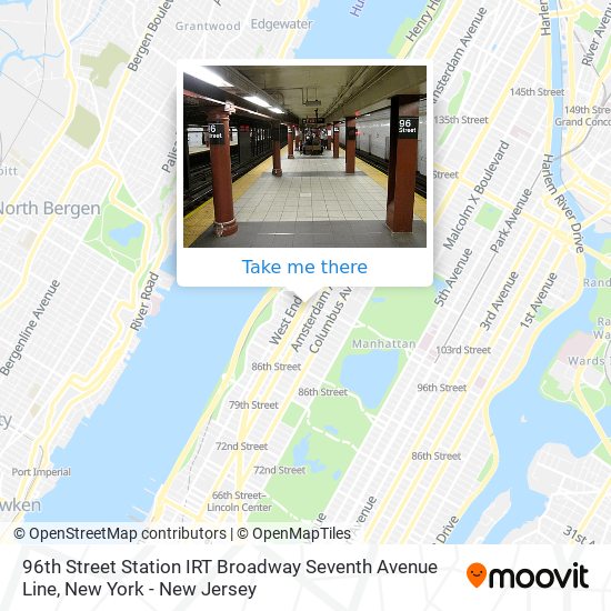 96th Street Station IRT Broadway Seventh Avenue Line map