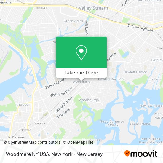 Mapa de Woodmere NY USA