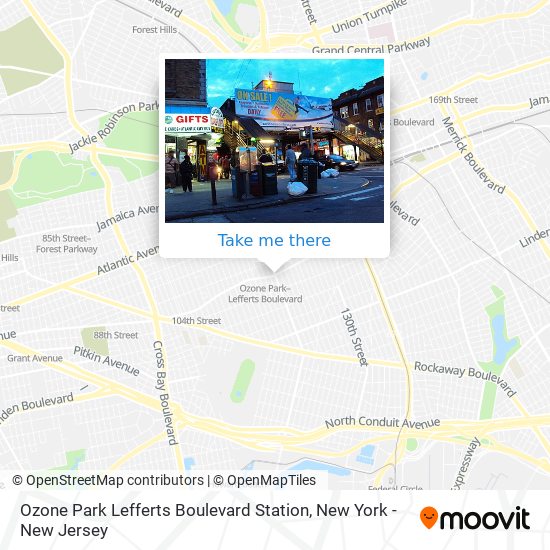 Ozone Park Lefferts Boulevard Station map
