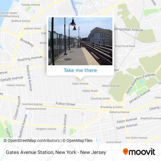 Mapa de Gates Avenue Station