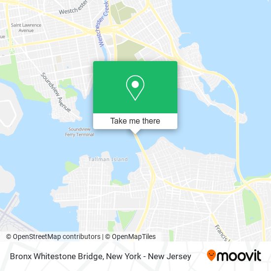 Bronx Whitestone Bridge map