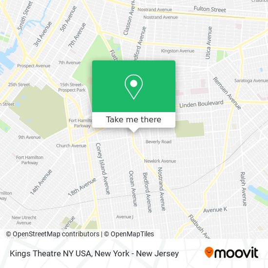 Kings Theatre NY USA map
