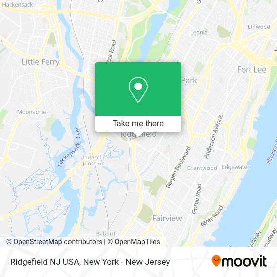 Ridgefield NJ USA map