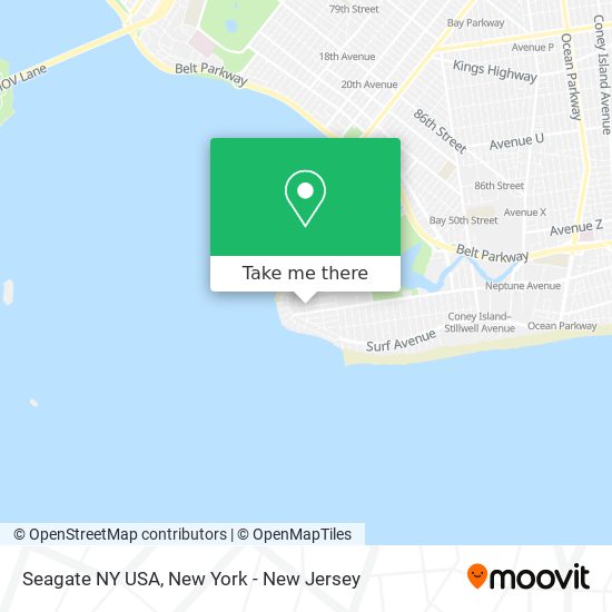 Seagate NY USA map