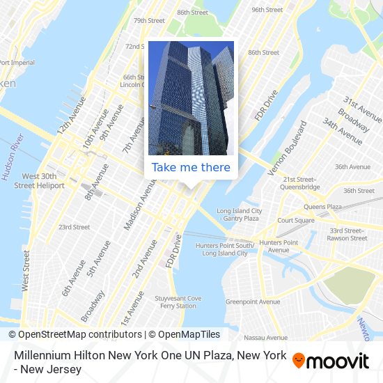 Millennium Hilton New York One UN Plaza map