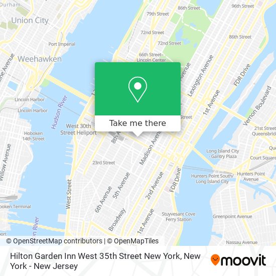Hilton Garden Inn West 35th Street New York map