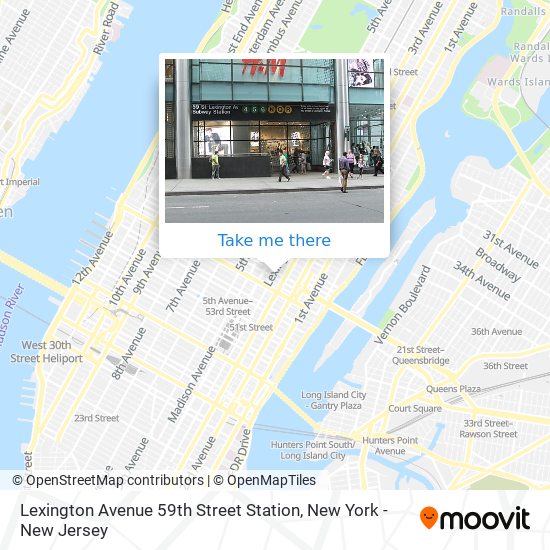 Lexington Avenue 59th Street Station map