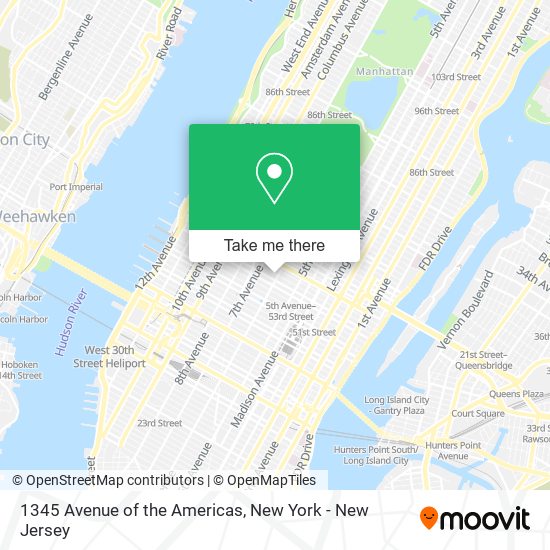 1345 Avenue of the Americas map