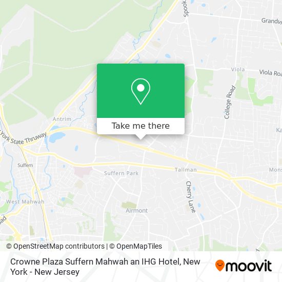 Crowne Plaza Suffern Mahwah an IHG Hotel map