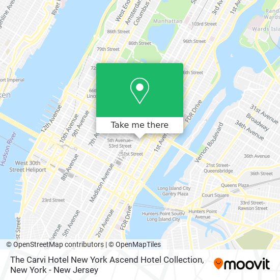 The Carvi Hotel New York Ascend Hotel Collection map