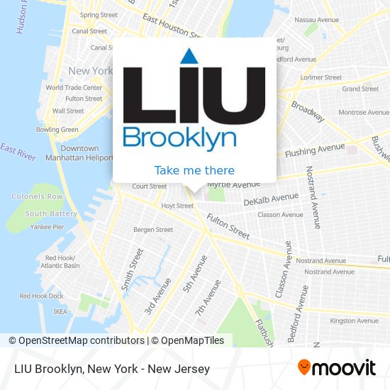 LIU Brooklyn map