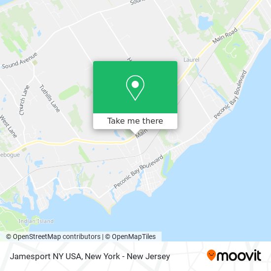 Jamesport NY USA map