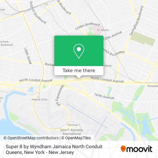 Mapa de Super 8 by Wyndham Jamaica North Conduit Queens
