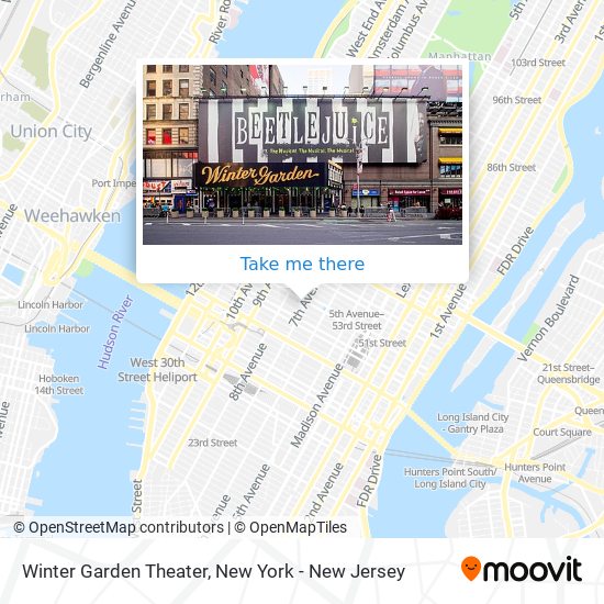 Mapa de Winter Garden Theater