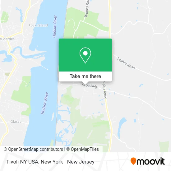 Tivoli NY USA map