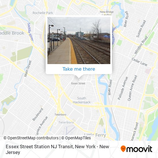 Mapa de Essex Street Station NJ Transit