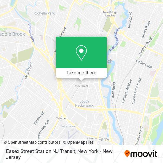 Essex Street Station NJ Transit map