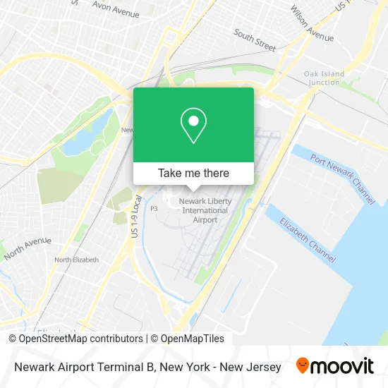 Newark Airport Terminal B map