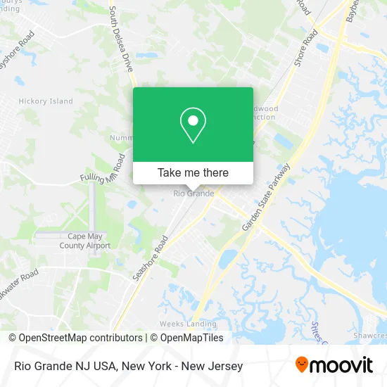 Rio Grande NJ USA map