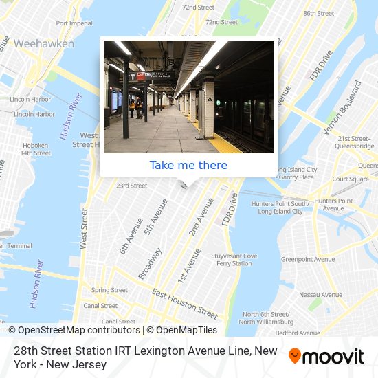 Mapa de 28th Street Station IRT Lexington Avenue Line