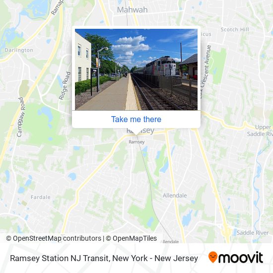 Ramsey Station NJ Transit map