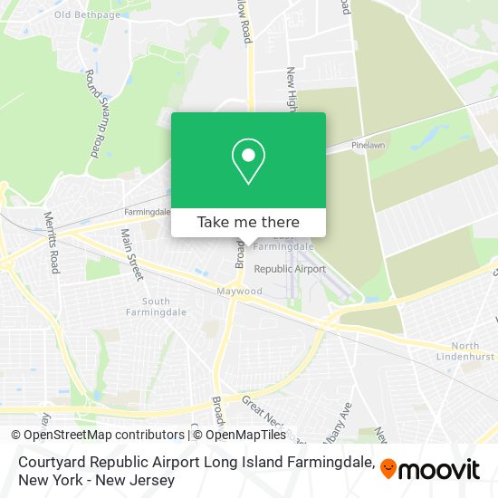 Mapa de Courtyard Republic Airport Long Island Farmingdale