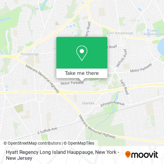 Hyatt Regency Long Island Hauppauge map