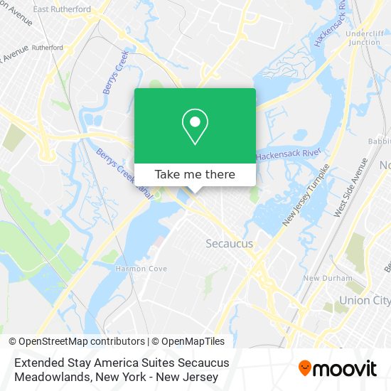 Extended Stay America Suites Secaucus Meadowlands map