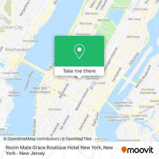 Room Mate Grace Boutique Hotel New York map